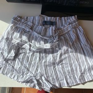 White & Black Shorts